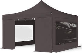 TOOLPORT 4x4m Stahl Faltpavillon, inkl. 4