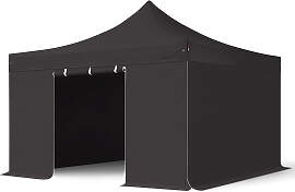 TOOLPORT 4x4m Stahl Faltpavillon, inkl. 4