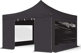 TOOLPORT 4x4m Stahl Faltpavillon, inkl. 4