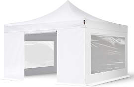 TOOLPORT 4x4m Stahl Faltpavillon, inkl. 4