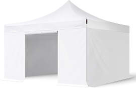 TOOLPORT 4x4m Stahl Faltpavillon, inkl. 4
