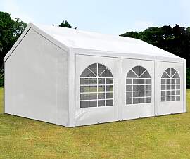 TOOLPORT 4x6m Partyzelt, PE-Plane, weiß - (91110)
