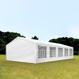 TOOLPORT 5x10m Partyzelt, PE-Plane, weiß - (90104)