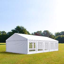 TOOLPORT 5x10m Partyzelt, PVC-Plane, weiß - (4786)