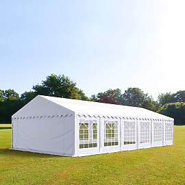 TOOLPORT 5x12m Partyzelt, PVC-Plane, weiß - (4746)
