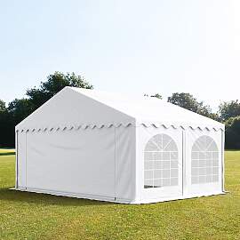 TOOLPORT 5x5m Partyzelt, PVC-Plane, weiß - (5107)