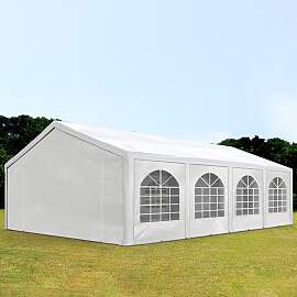 TOOLPORT 5x8m Partyzelt, PE-Plane, weiß - (91115)