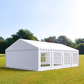 TOOLPORT 5x8m Partyzelt, PVC-Plane, weiß - (4782)