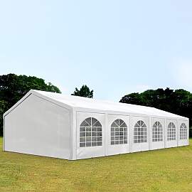 TOOLPORT 6x12m Partyzelt, PE-Plane, weiß - (91118)