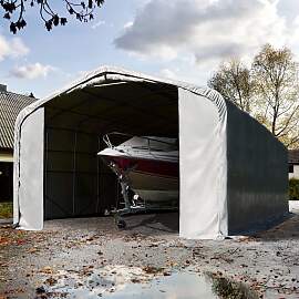 TOOLPORT 6x12m Zeltgarage, PRIMEtex-Plane, grau,