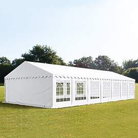 TOOLPORT 6x14m Partyzelt, PVC-Plane, weiß - (5109)