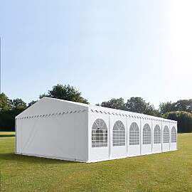 TOOLPORT 7x14m Partyzelt, PVC-Plane, weiß, mit