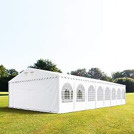TOOLPORT 7x36m Partyzelt, PVC-Plane, weiß, mit