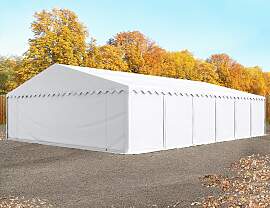 TOOLPORT 8x12 m Lagerzelt, PVC-Plane, weiß, mit