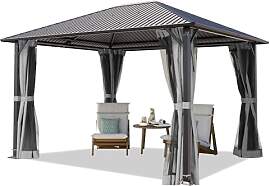 TOOLPORT Gartenpavillon 3x3,65 m mit Stahldach -