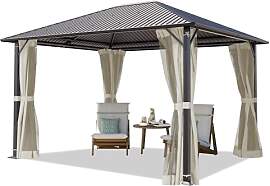 TOOLPORT Gartenpavillon 3x3,65 m mit Stahldach -