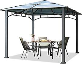 TOOLPORT Gartenpavillon 3x3 m Aluminium Gestänge