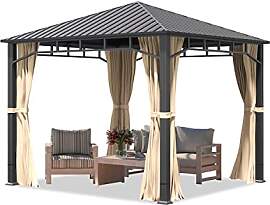 TOOLPORT Gartenpavillon 3x3 m Stahldach Hardtop 4