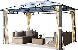 TOOLPORT Gartenpavillon 3x4 m Aluminium Gestänge