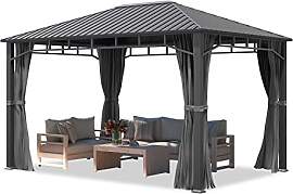 TOOLPORT Gartenpavillon 3x4 m Stahldach Hardtop 4
