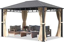 TOOLPORT Gartenpavillon 3x4 m Stahldach Hardtop 4