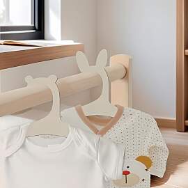 Tootesa 10 Stück Baby Kleiderbügel aus Holz,