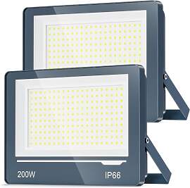 TOPAUBUB LED Strahler Außen 200W 20000LM 2