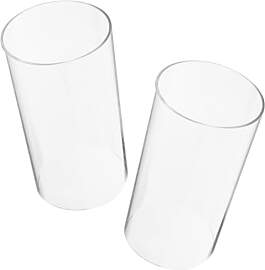 TOPBATHY 2Er Set Transparente Kerzenhalter