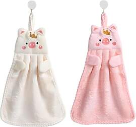 Topershow 2er-Pack süße Handtücher für