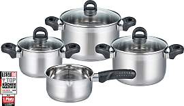 Topf-Set ELO BASIC "Turmalin", silber