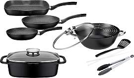 Topf-Set GSW "Gourmet Granit", schwarz,