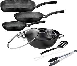 Topf-Set GSW "Gourmet Granit", schwarz,