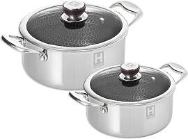 Topf-Set HENSSLERS, silber, Töpfe, 3-Schicht