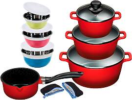Topf-Set KING "ALUGUSS", bunt, Töpfe,