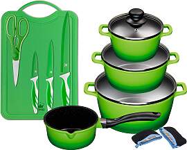 Topf-Set KING "ALUGUSS", grün, Töpfe,