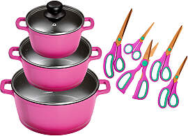 Topf-Set KING "ALUGUSS", lila (beere),