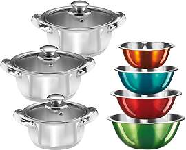 Topf-Set KING "EDELSTAHL", bunt, Töpfe, 