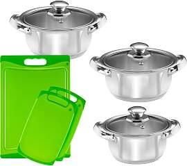 Topf-Set KING "EDELSTAHL", grün,