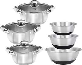 Topf-Set KING "EDELSTAHL", silber