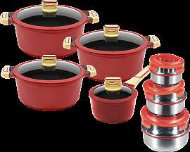 Topf-Set KING "GOURMET", silber