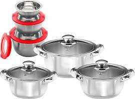 Topf-Set KING, rot, Töpfe, Induktion