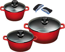 Topf-Set KING, rot, Töpfe, Induktion