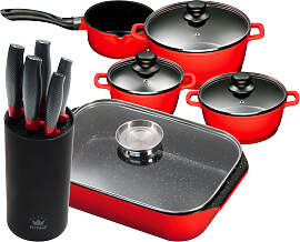 Topf-Set KING, rot, Töpfe, Topf-Set, Induktion