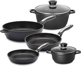 Topf-Set KRÜGER "Delta", schwarz,