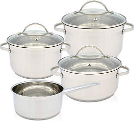 Topf-Set KRÜGER "Ohio", silber