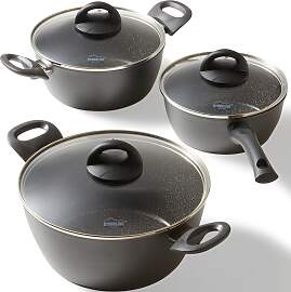 Topf-Set STONELINE "CERAMIC", grau