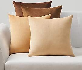 Topfinel Kissenbezug 40x40 braun Samt 4er Set