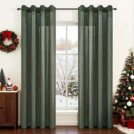 Topfinel Voile Gardinen Kurz Fenster 2er Set