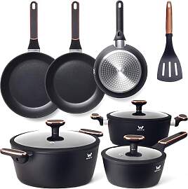 Topfset 12-teilig mit Antihaftbeschichtung -