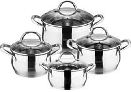 Topfset Gourmet silber Edelstahl 8 tlg.